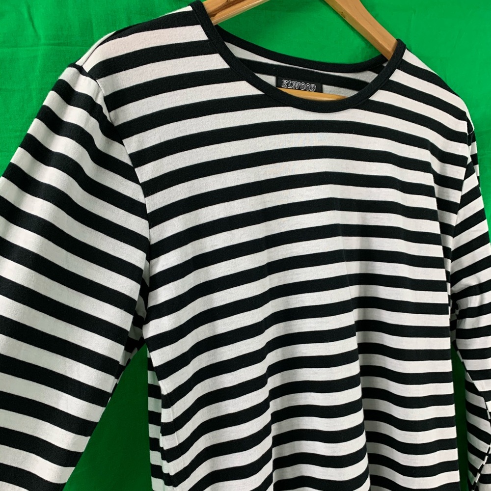 Black N White Striped Shirt